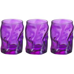 Набор из 3-х стаканов 300 мл, фиолетовый, стекло, серия SORGENTE, Bormioli Rocco