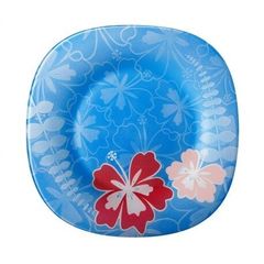 Набор из 18-ти тарелок, синий, стекло, серия JUNGLE, Bormioli Rocco