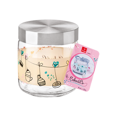 Банка для сыпучих продуктов 0,75 л, цвета в ассортименте, хрустальное стекло, серия Cake&Co, Bormioli Rocco