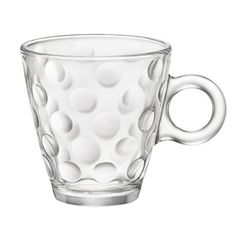 Набор из 6-ти чашек 220 мл, хрустальное стекло, серия Dots, Bormioli Rocco