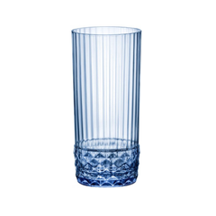Набор из 6-ти высоких стаканов 490 мл, голубой, хрустальное стекло, серия AMERICA' 20s, Bormioli Rocco