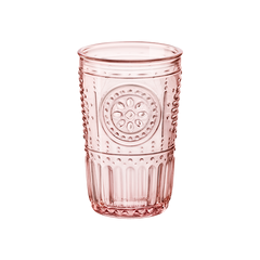 Набор стаканов розовых Romantic, 4 шт, 340 мл, D79 мм, H123 мм, хрустальное стекло, Bormioli Rocco