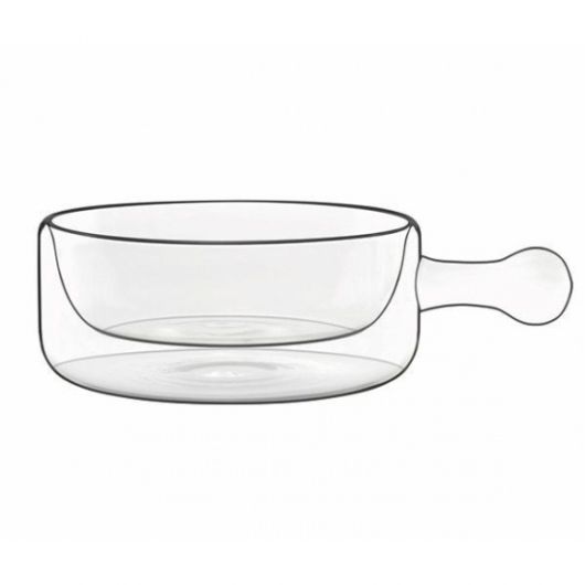 Емкость сервировочная с двойными стенками и ручкой, 250 мл, серия Thermic Glass, Luigi Bormioli