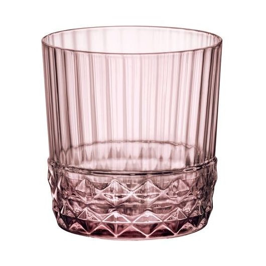 Набор из 6-ти низких стаканов 370 мл, лиловый, хрустальное стекло, серия AMERICA' 20s, Bormioli Rocco