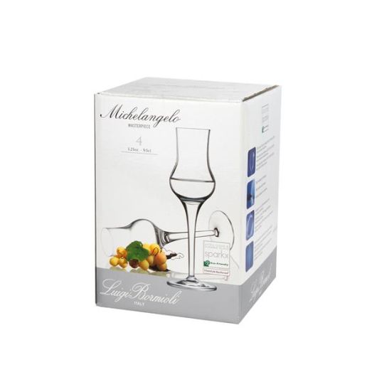 Набор рюмок для граппы, 90 мл, 4 шт., серия Michelangelomasterpiece, Luigi Bormioli, изображение 2
