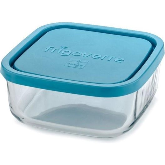 Контейнер квадратный 15 х 15 см, 750 мл, синий, стекло, серия Frigoverre Classic, Bormioli Rocco