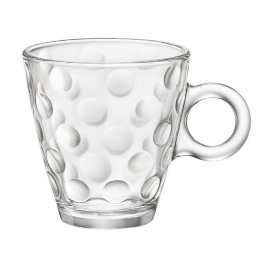 Набор из 6-ти чашек 220 мл, хрустальное стекло, серия Dots, Bormioli Rocco