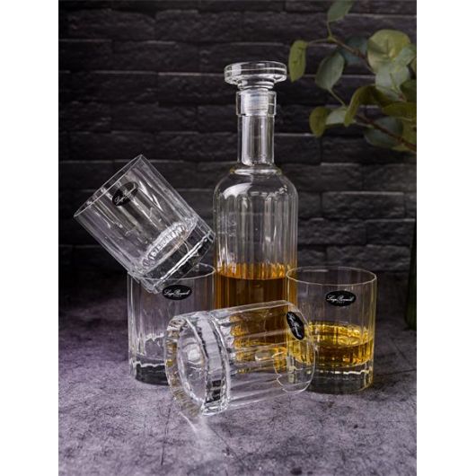 Набор из графина с пробкой 700 мл и 4 стаканов Олд Фэшн 340 мл, серия Bach, Luigi Bormioli, изображение 4