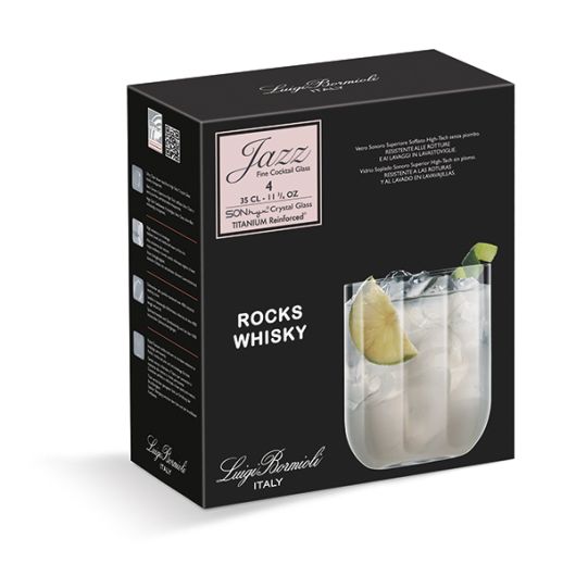 Набор стаканов для виски Рокс 350 мл, 4 шт., серия Jazz, Luigi Bormioli, изображение 2