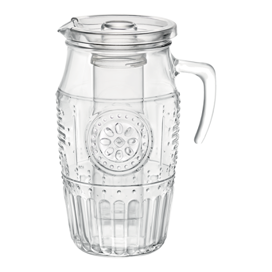 Кувшин с крышкой и колбой Romantic, 1,8 л, D106 мм, H236 мм, хрустальное стекло, Bormioli Rocco