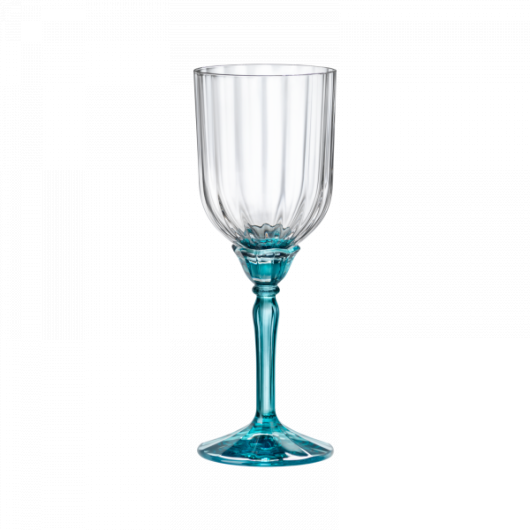 Набор бокалов для вина Florian Lucent Blue, 6 шт, 245 мл, D72 мм, H197,5 мм, хрустальное стекло, Bormioli Rocco