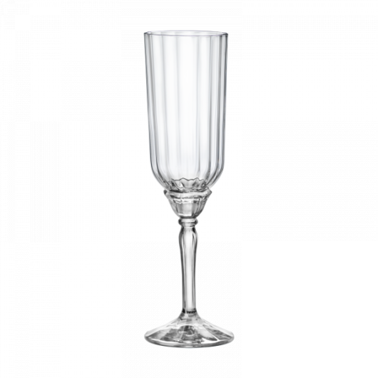 Набор бокалов для шампанского Florian, 6 шт, 210 мл, D65 мм, H220 мм, хрустальное стекло, Bormioli Rocco